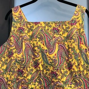 A Beautiful RALPH LAUREN Paisley Dress With, Green, Blue & Yellow..